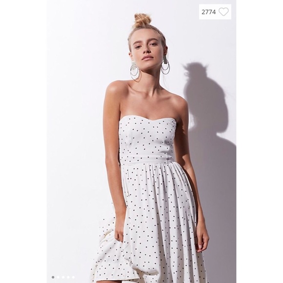 Free People Dresses & Skirts - FREE PEOPLE Bella Donna Polka Dot Midi Dress
